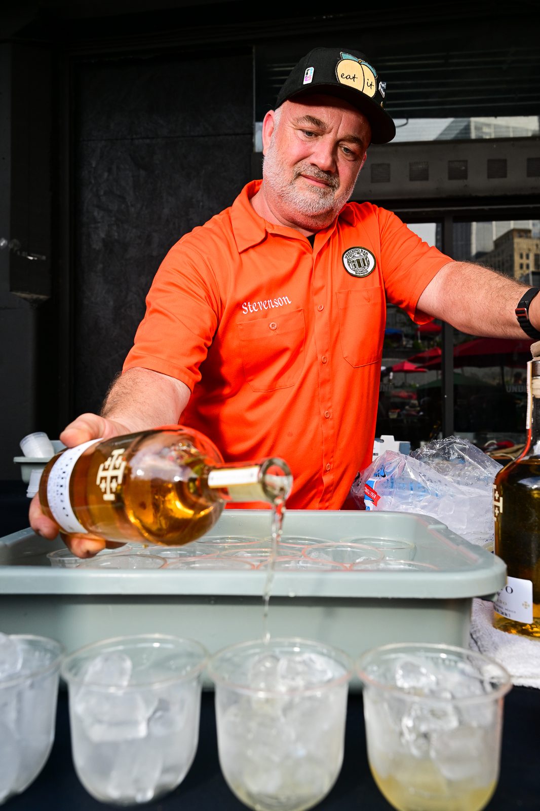 Precision pours at the cocktail competition — PeachFest 2026