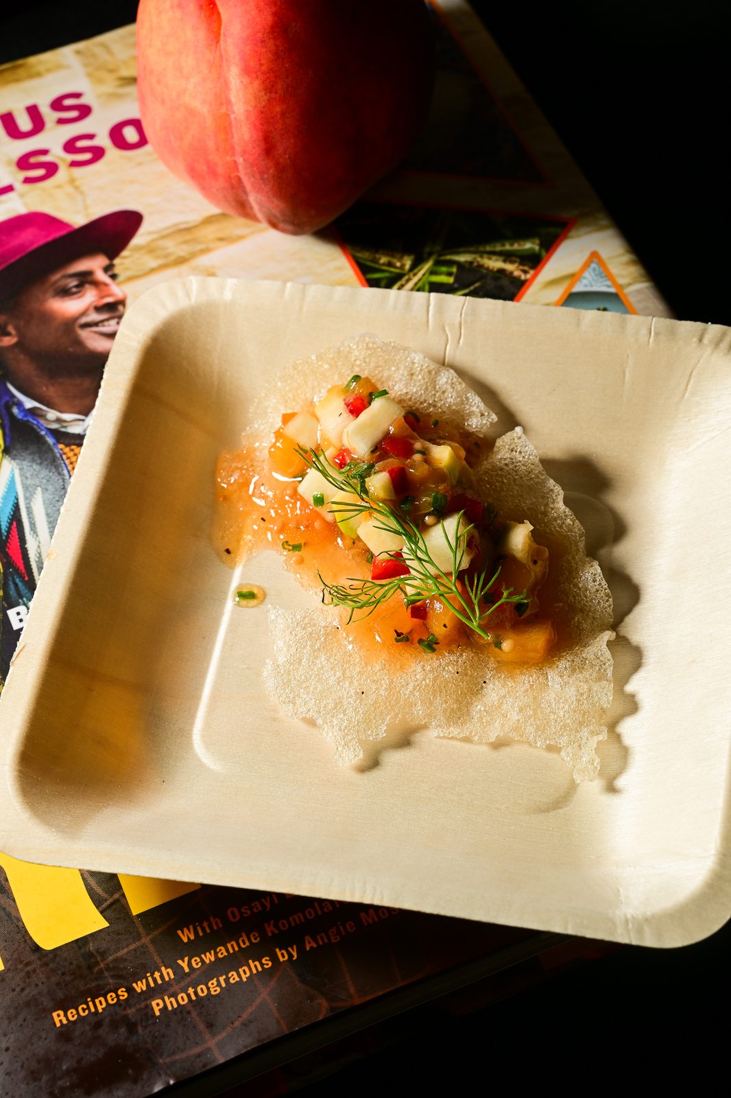 Peach ceviche, one of 50+ chef creations — PeachFest 2026